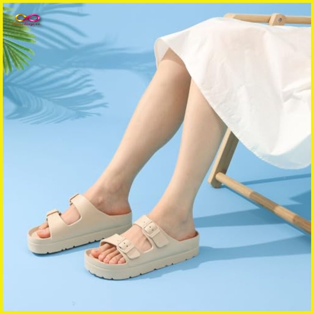 Chunky Platform Slides With Arch Support Adjustab… - image 3